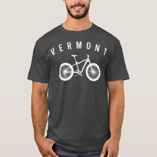 T-shirt State Vermont Map Fatbike Fat Bike Tire Offroad Sn