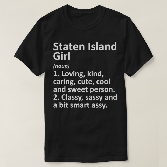 T-shirt STATEL ISLAND NY NEW YORK Funny City Accueil Racin (Design devant)