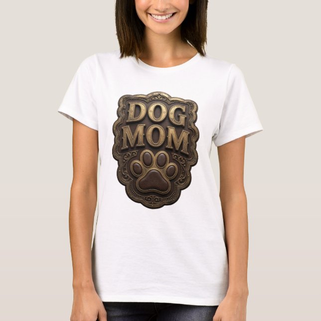 T-shirt Statement Or Maman Chien Design Moderne (Devant)