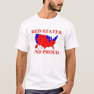 T-shirt Stater et fier rouges