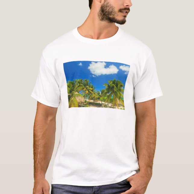T-shirt Station balnéaire tropicale, Belize (Devant)