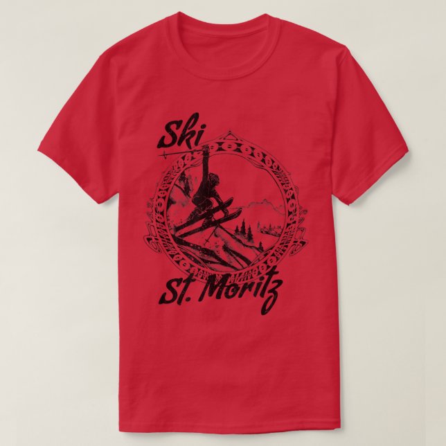 T-shirt Station de ski (Design devant)