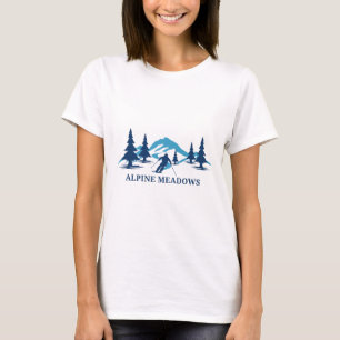T-shirt Station de ski Alpine Meadows Californie Ski Skieu