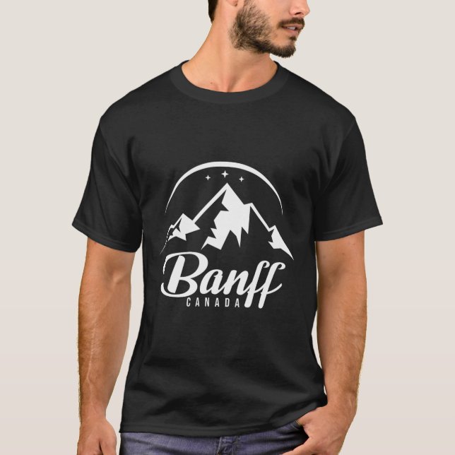 T-shirt Station de ski de Banff Canada Ski Snowboard (Devant)