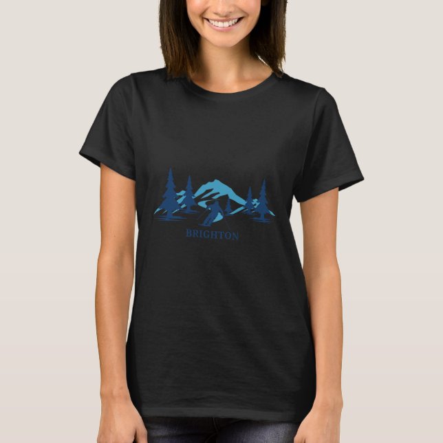 T-shirt Station de ski de Brighton Utah Ski (Devant)