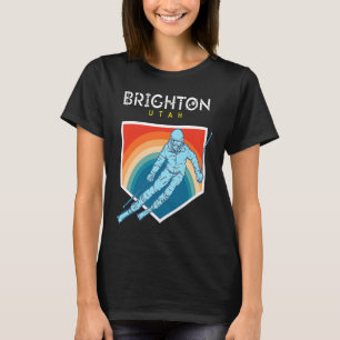 T-shirt Station de ski de Brighton Utah USA RETOUR IMPRIME