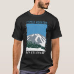 T-shirt Station de ski de Copper Mountain Colorado Vintage<br><div class="desc">Copper Mountain Design d'art hivernal présentant le paysage hivernal.</div>
