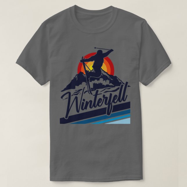 T-shirt Station de ski de fiction (Design devant)