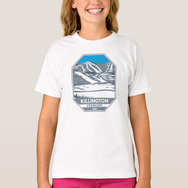 T-shirt Station de ski de Killington Hiver Vermont (Devant)