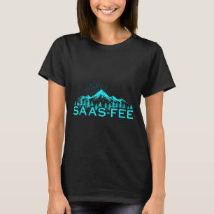T-shirt Station de ski de Saas-fee Alpes suisses Ski Suiss