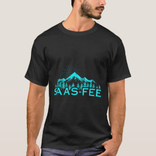 T-shirt Station de ski de Saas-fee Alpes suisses Ski Suiss