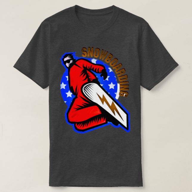 T-shirt Station de ski de snowboard2 (Design devant)