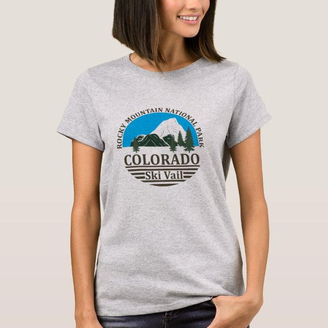 T-shirt Station de ski de Vail Colorado (Devant)
