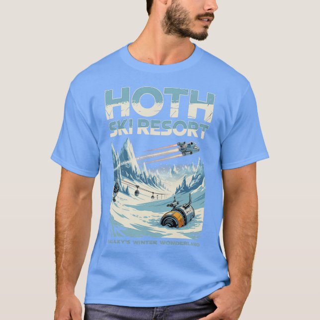 T-shirt Station de ski Hoth (Devant)