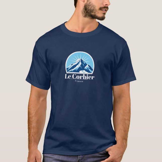 T-shirt Station de ski Le Corbier France  (Devant)