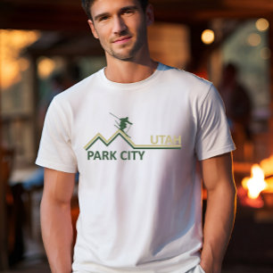 T-shirt Station de ski Park City Utah skieur