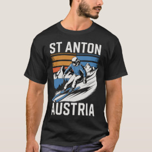 T-shirt Station de ski Retro St Anton Autriche 