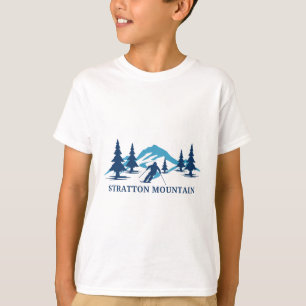T-shirt Station de ski Stratton Mountain Vermont Ski Skieu