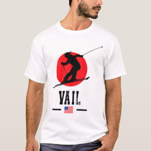 T-shirt Station de ski Vail Usa Montagnes Rocheuses Ski am