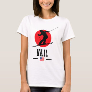 T-shirt Station de ski Vail Usa Montagnes Rocheuses Ski am