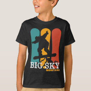 T-shirt Station vintage de snowboard Big Sky Montana