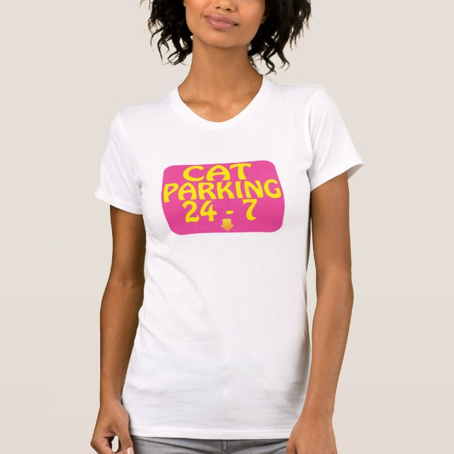 T-shirt stationnement de chat (Devant)