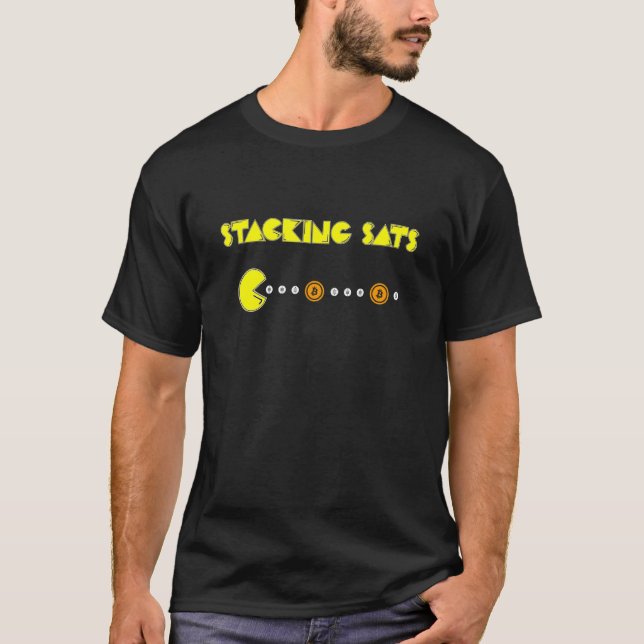 T-shirt Stationnement Sats Bitcoin Crypto Devise Btc (Devant)