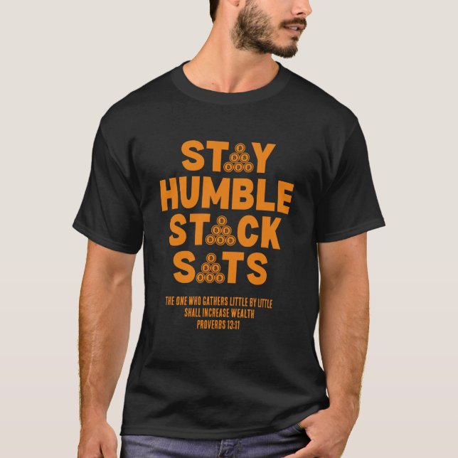 T-shirt STATIONNEZ HUMBLE STACK SATS Bitcoin personnalisé  (Devant)
