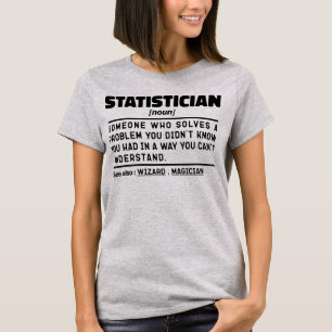 T-shirt Statisticien Noun Définition Feuille de calcul Drô