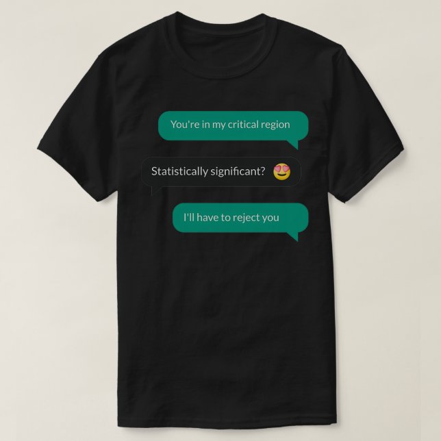 T-shirt statistiquement significatif (Design devant)