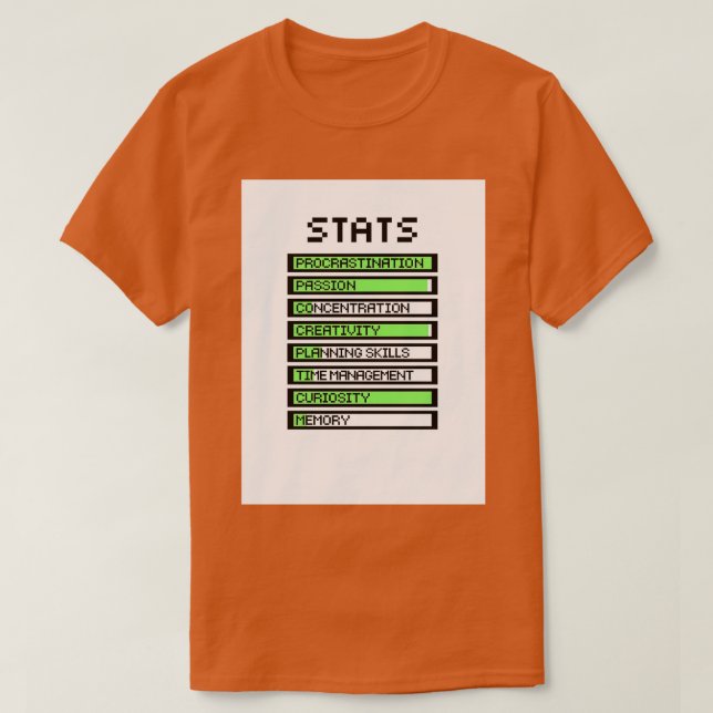 T-shirt Statistiques ADHD 2 (Design devant)