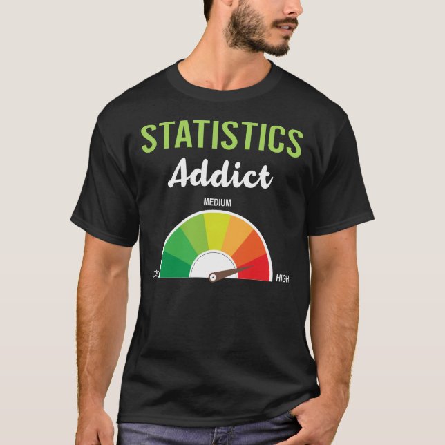 T-shirt Statistiques de dépendance (Devant)