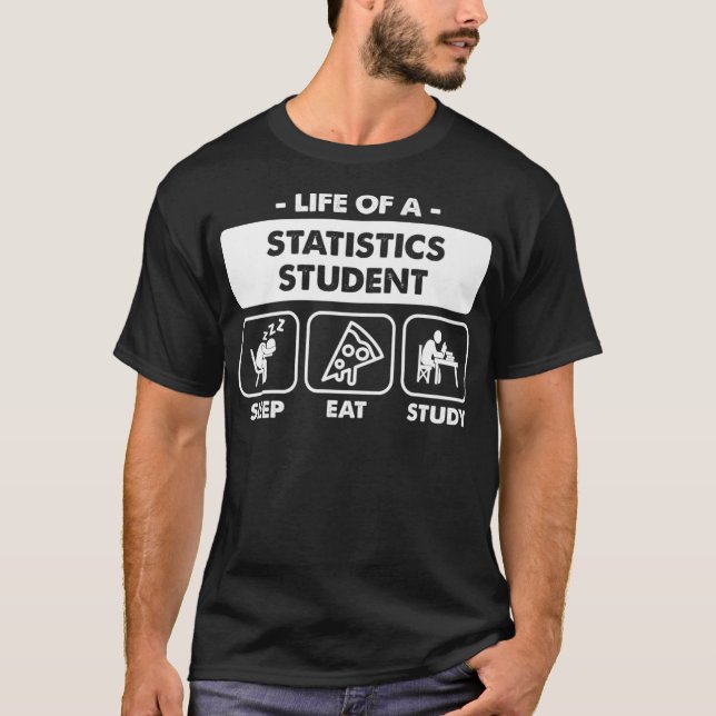 T-shirt Statistiques Prime Cadeau étudiant majeur  (Devant)