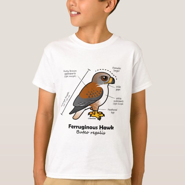T-shirt Statistiques sur la Buse Ferrugineuse (Devant)
