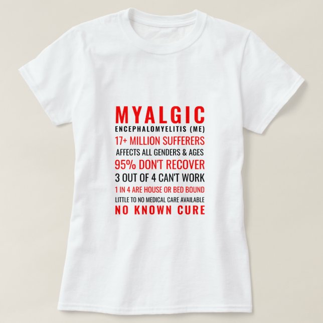 T-shirt Statistiques sur l'Encéphalomyélite myalgique (EM) (Design devant)