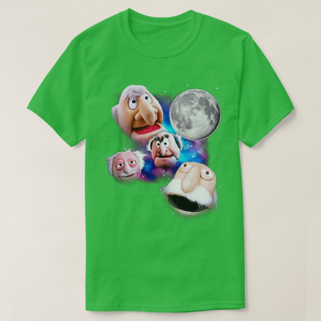 T-shirt Statler et Waldorf Heckle à la Lune (Design devant)