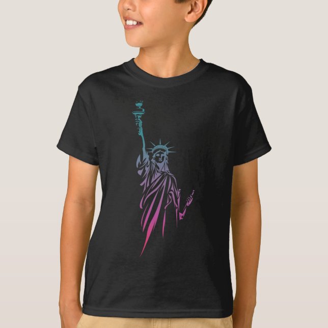 T-shirt Statue 4 juillet De La Liberté (Devant)