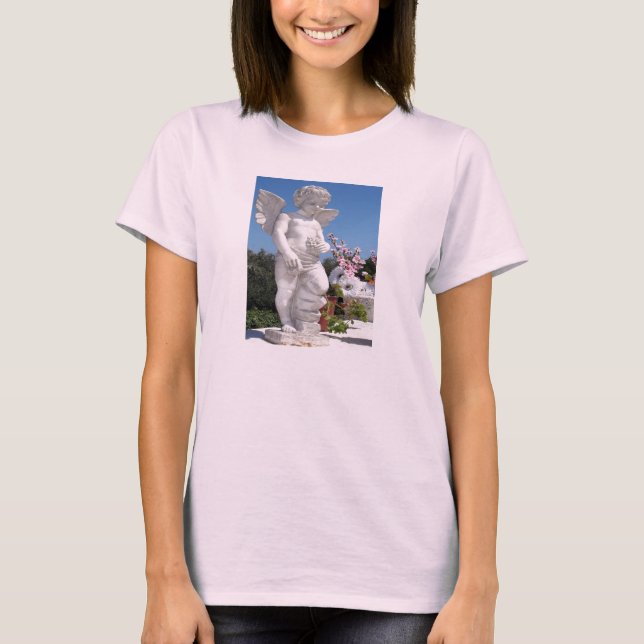 T-shirt Statue Angel En Rose (Devant)