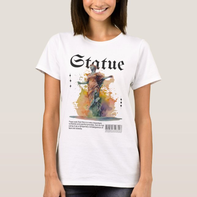 T-shirt Statue artistique Graphisme Tee (Devant)