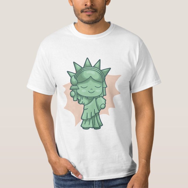 T-SHIRT STATUE CHIBI DE LIBERTÉ NEW YORK (Devant)