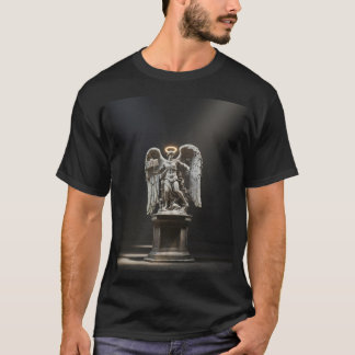 T-shirt Statue d'Ange Tombé dans l'Ombre\T-Shirt Cathédral