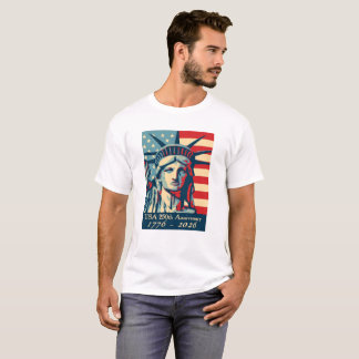 T-shirt Statue d'anniversaire des Etats-Unis 250th de la