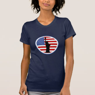 T-shirt Statue de chemise de silhouette de liberté