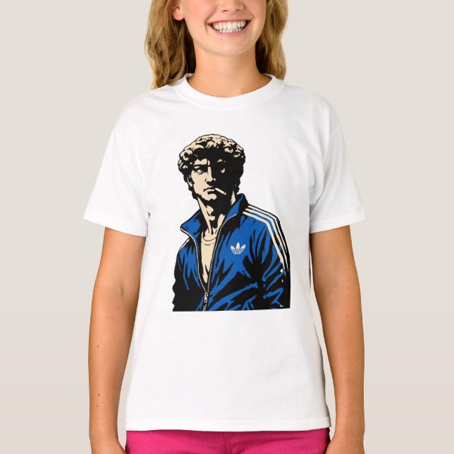 T-shirt Statue de David Michel-Ange drôle en survêtement (Devant)