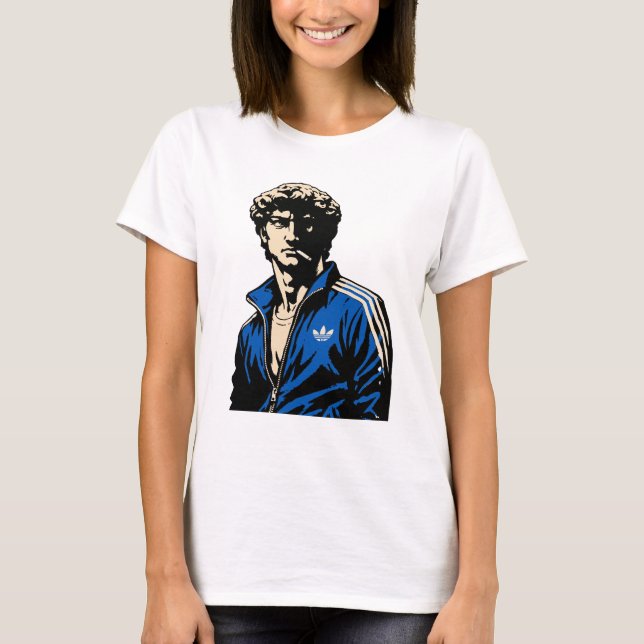 T-shirt Statue de David Michel-Ange drôle en survêtement (Devant)