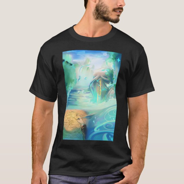 T-shirt Statue de déesse de l'eau (Devant)