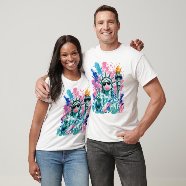 T-shirt Statue de la Liberté 4 juillet (Unisexe)