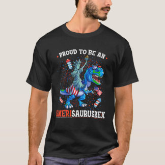 T-shirt Statue de la Liberté 4 juillet Dino Boys Hommes Am