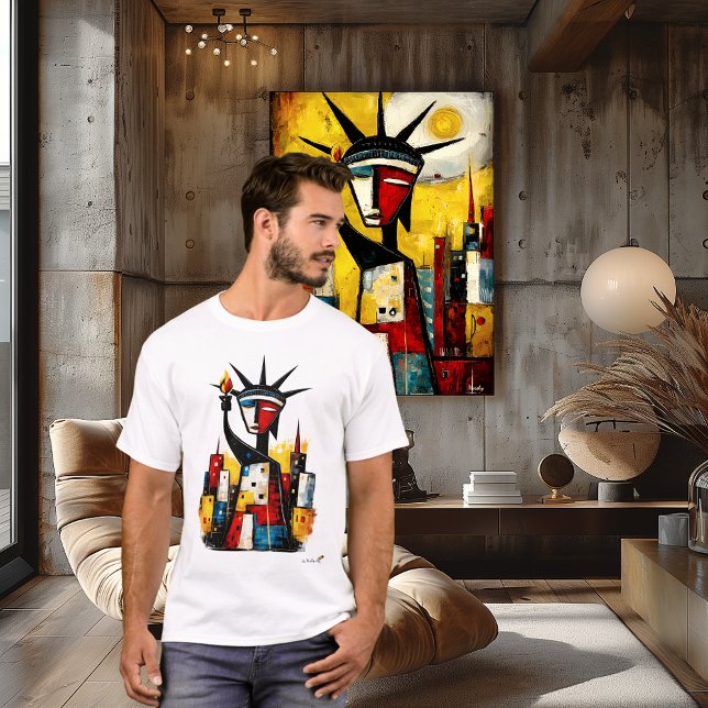 T-shirt Statue de la Liberté abstraite | Expressionnisme M (Créateur téléchargé)