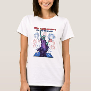 T-shirt Statue de la Liberté Alien 4 juillet